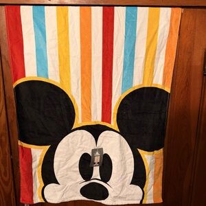 NWT Disney Mickey Mouse rainbow cotton beach towel